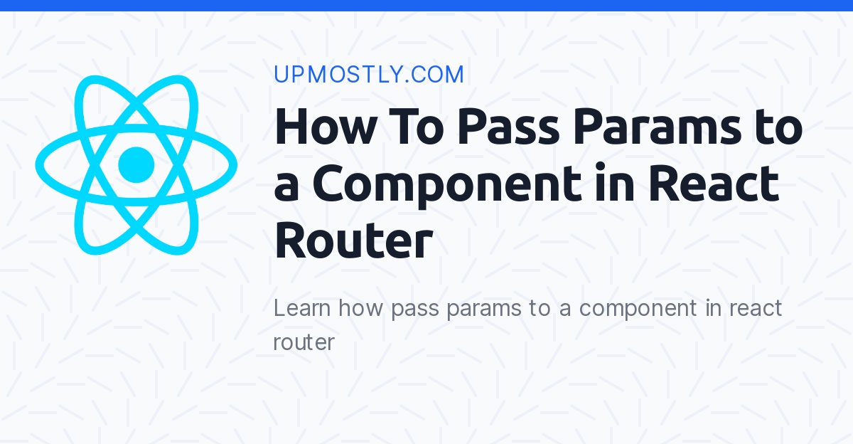 react router pass url params to component