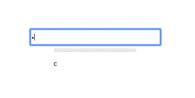 A password strength meter in react, with a progress bar below it.