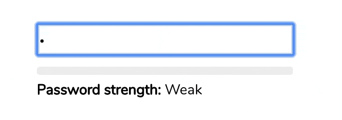 a password strength meter in react