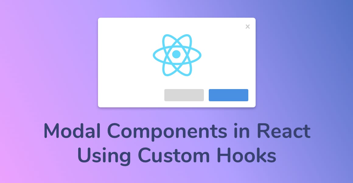 A modal dialog with the React logo inside of it.