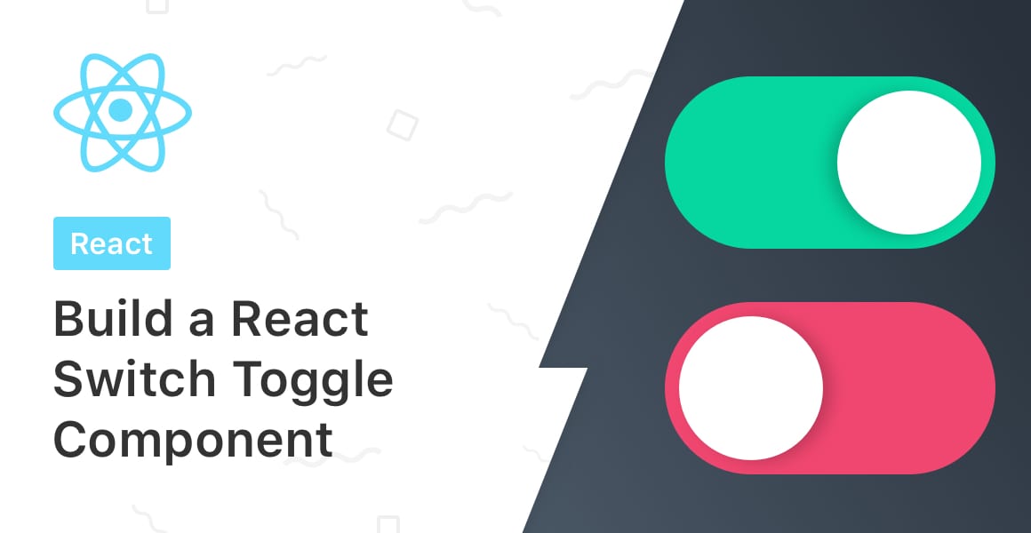 Two React Switch components of different colors.