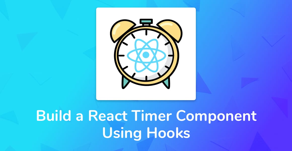 A React logo on a timer, with confetti falling around it.